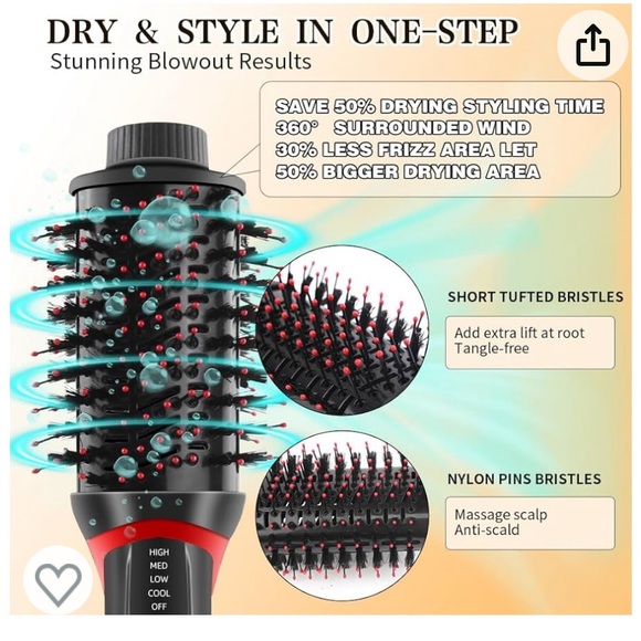 Hair Dryer Brush / Blow Dryer Brush 4in 1 System - Picture 5 of 11